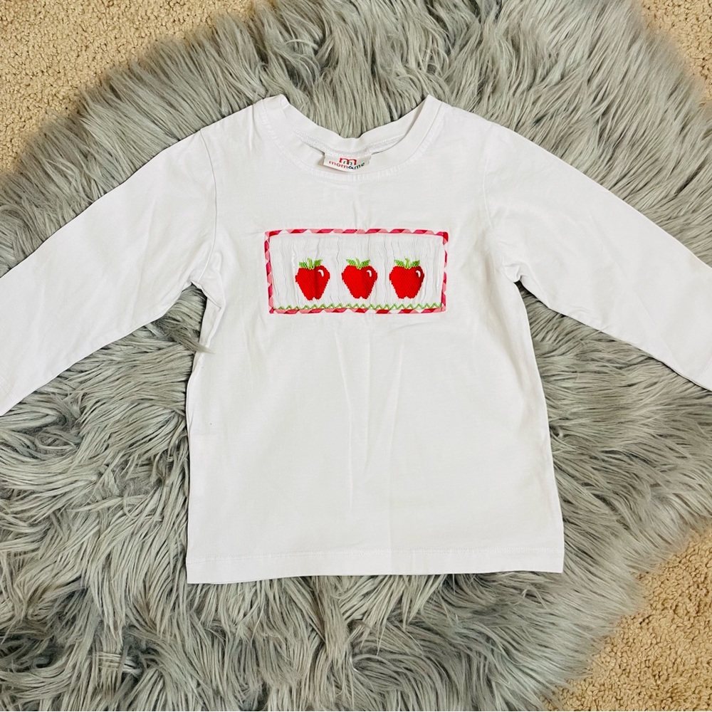 Mom and me toddler smocked shirt 🍎